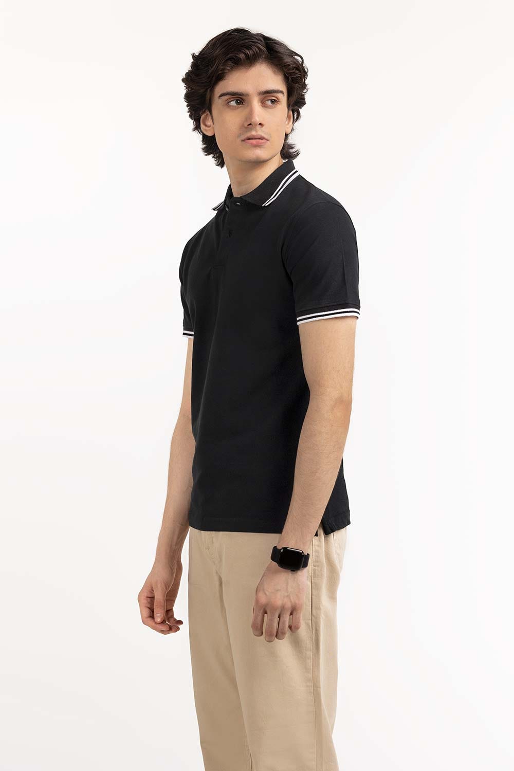 Black Basic Polo PS-FPK23-078