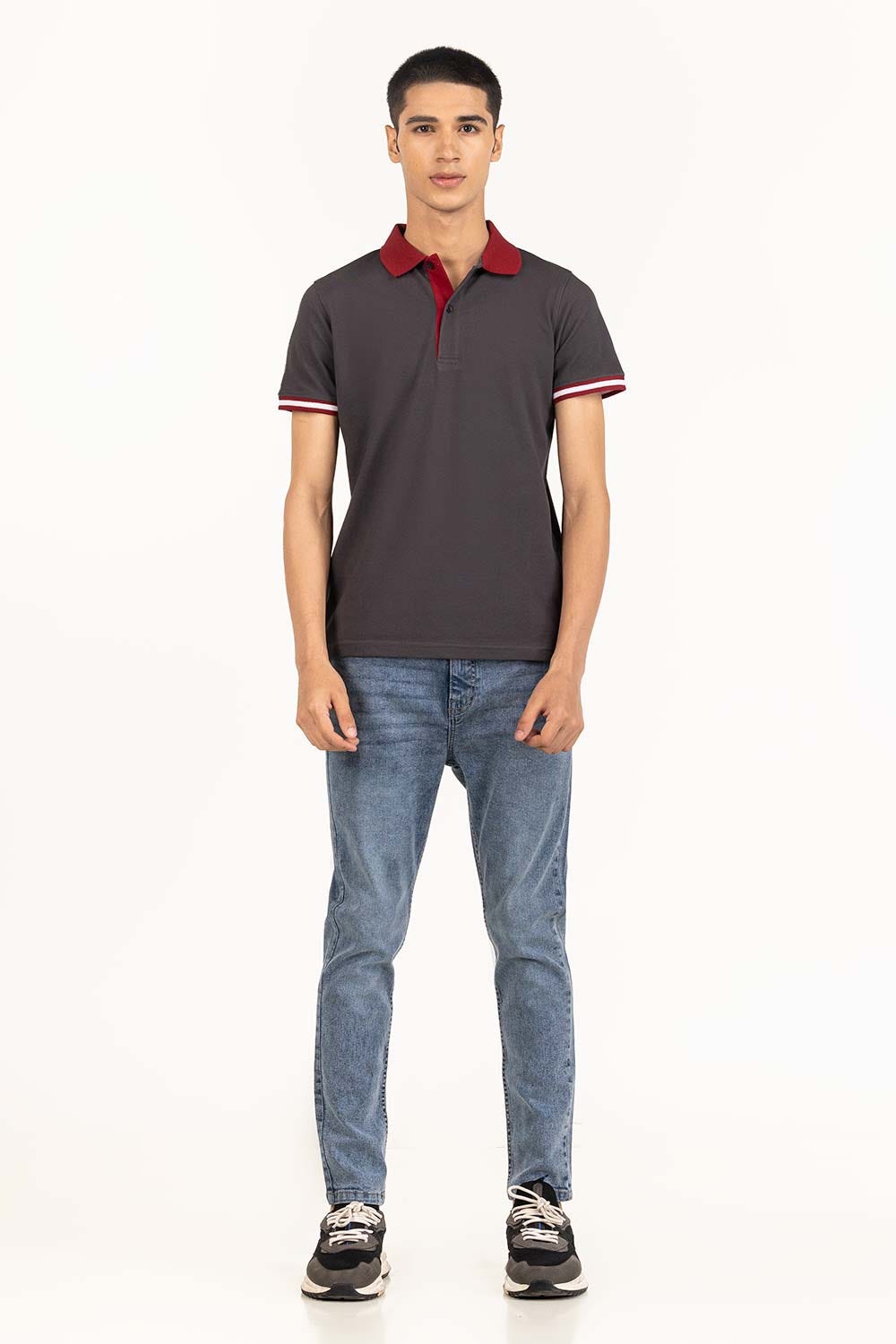 Black Basic Polo PS-FPK23-195