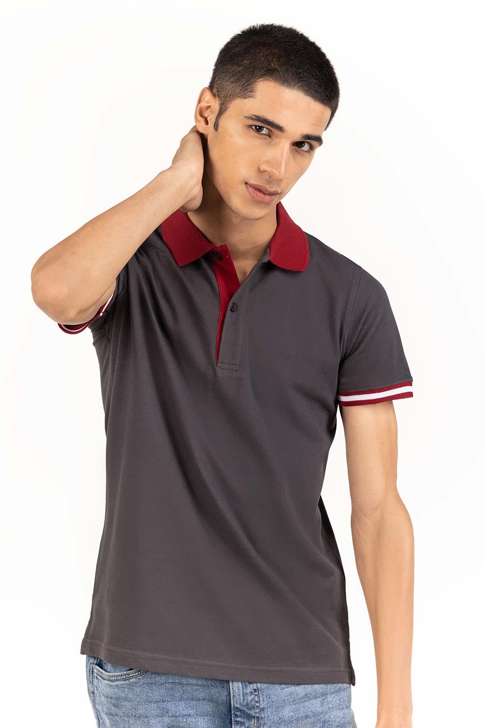 Black Basic Polo PS-FPK23-195