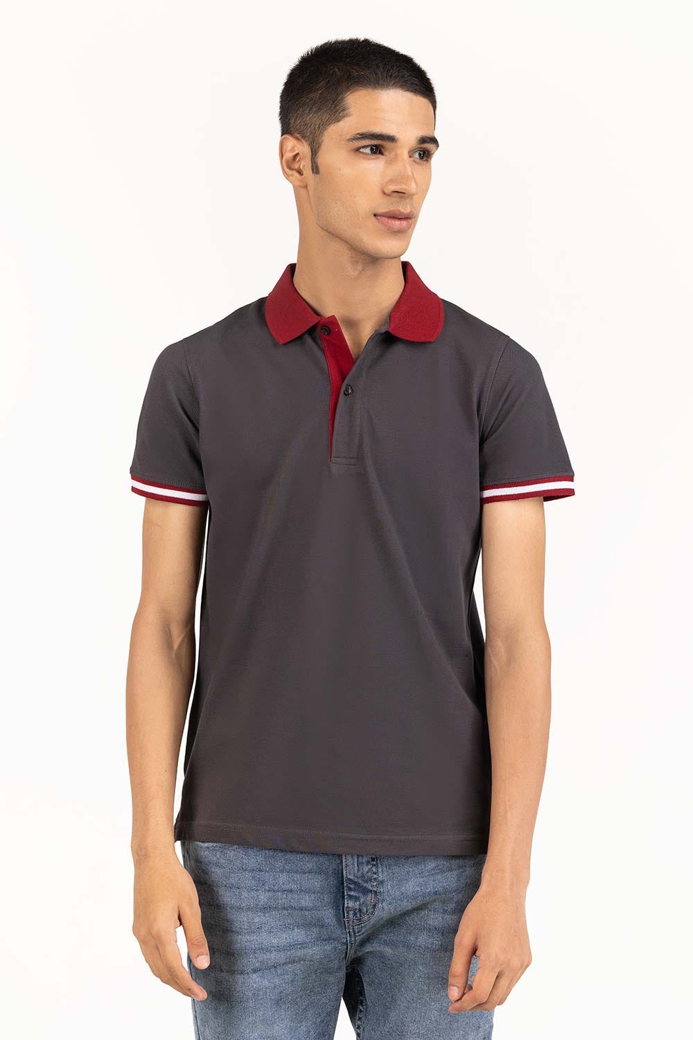 Black Basic Polo PS-FPK23-195