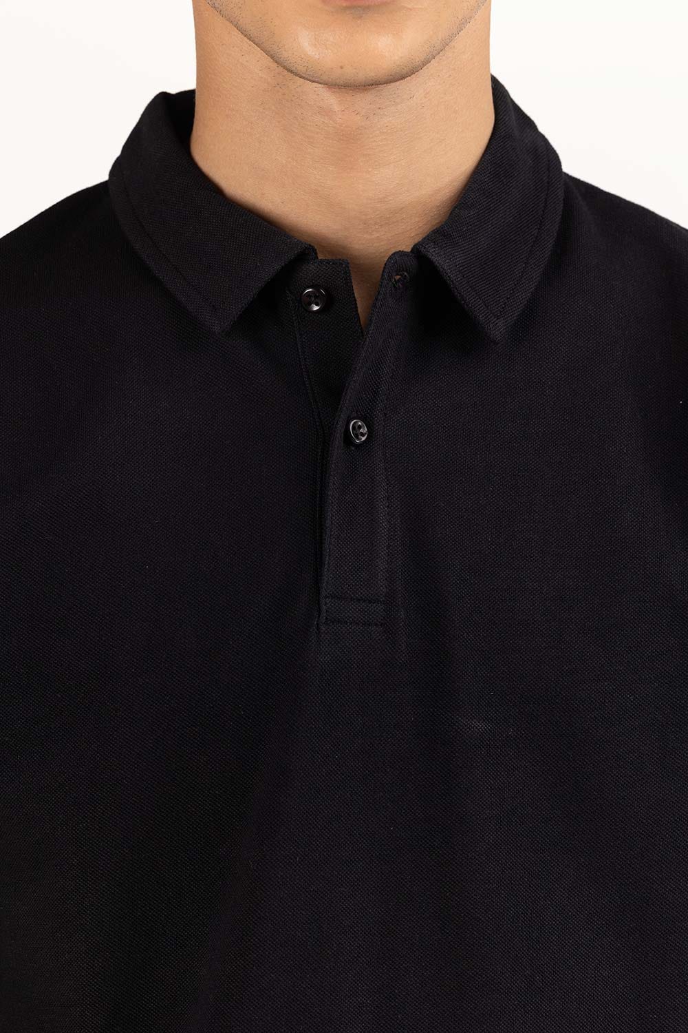 Black Basic Polo PS-FPK23-253