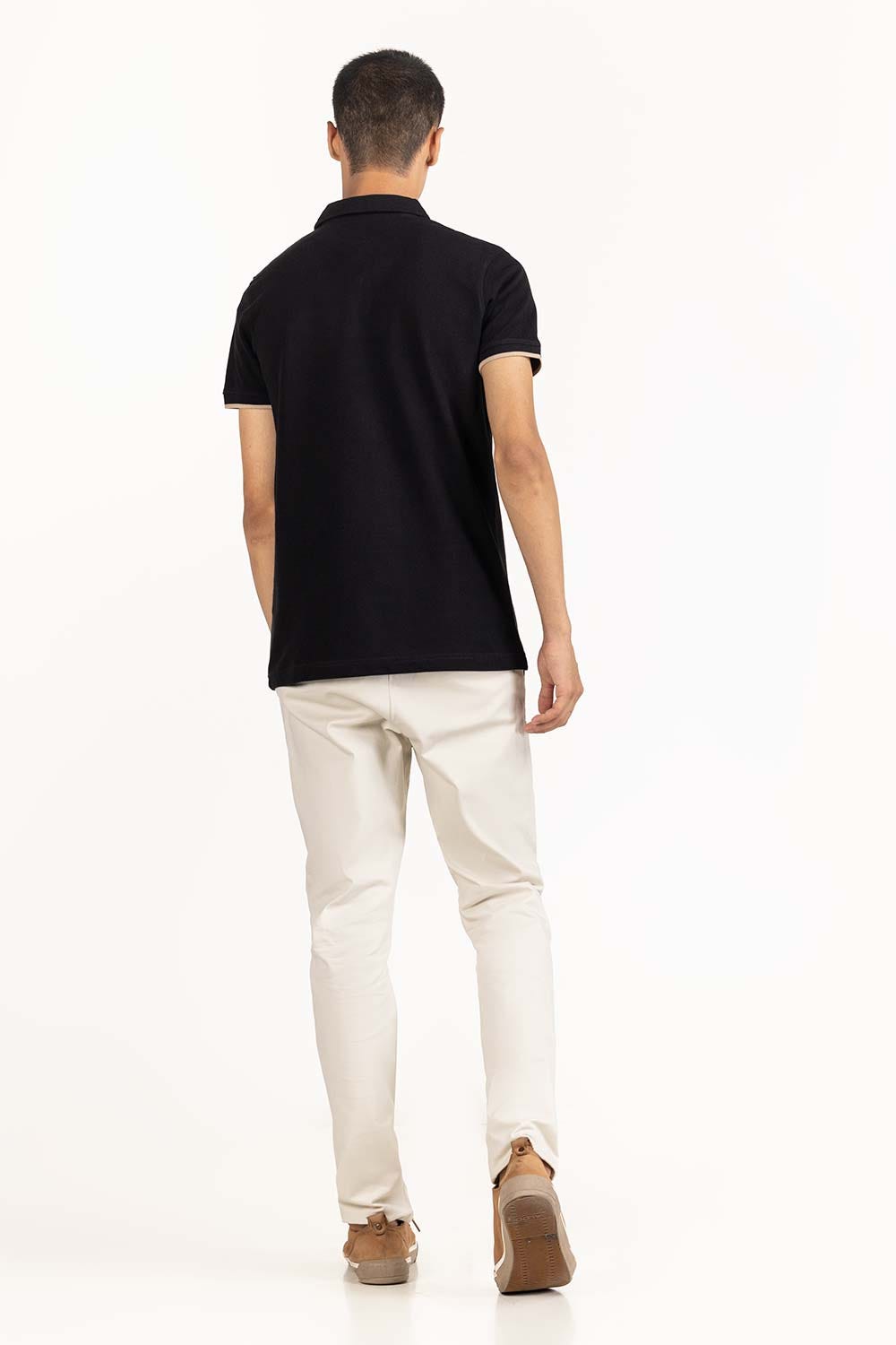 Black Basic Polo PS-FPK23-253