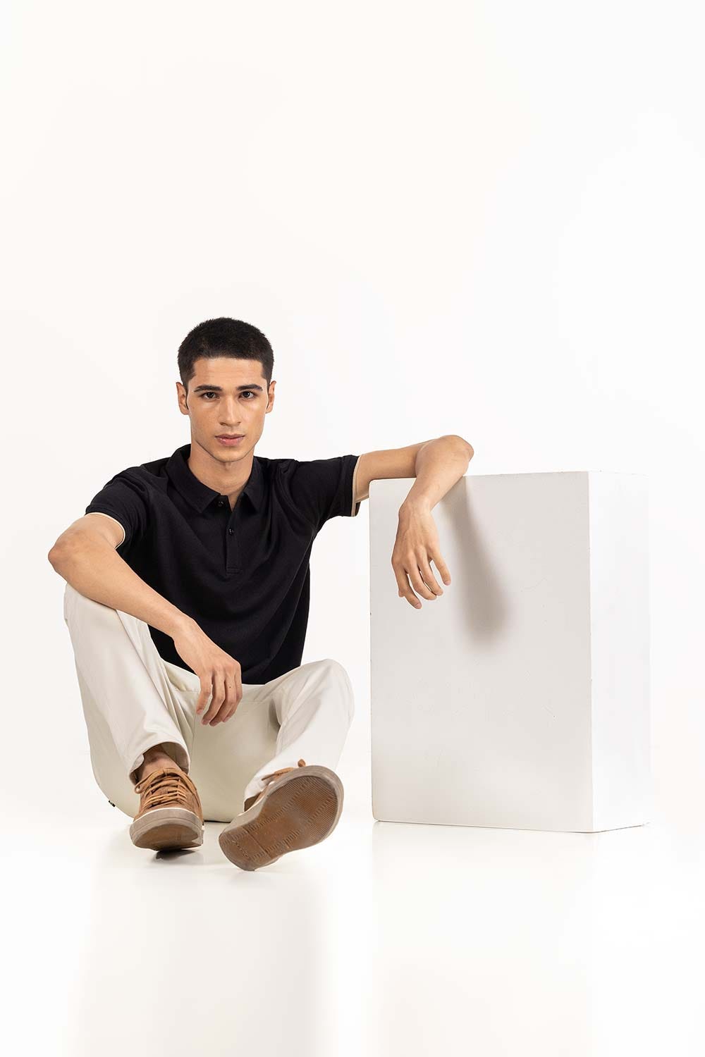 Black Basic Polo PS-FPK23-253