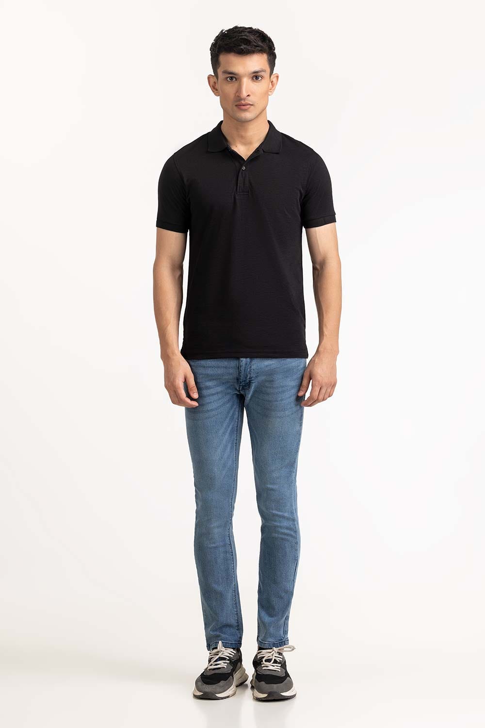 Black Basic Polo PS-FSJ23-093
