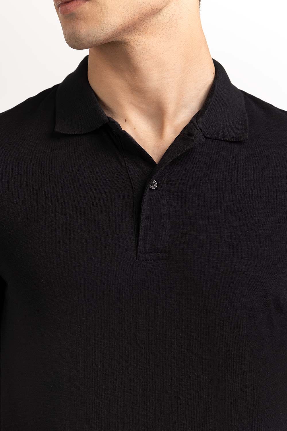 Black Basic Polo PS-FSJ23-093
