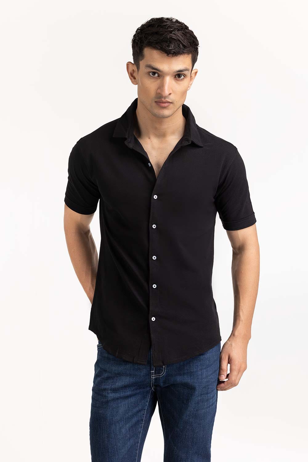 Black Basic Shirt KS-HSPK23-038