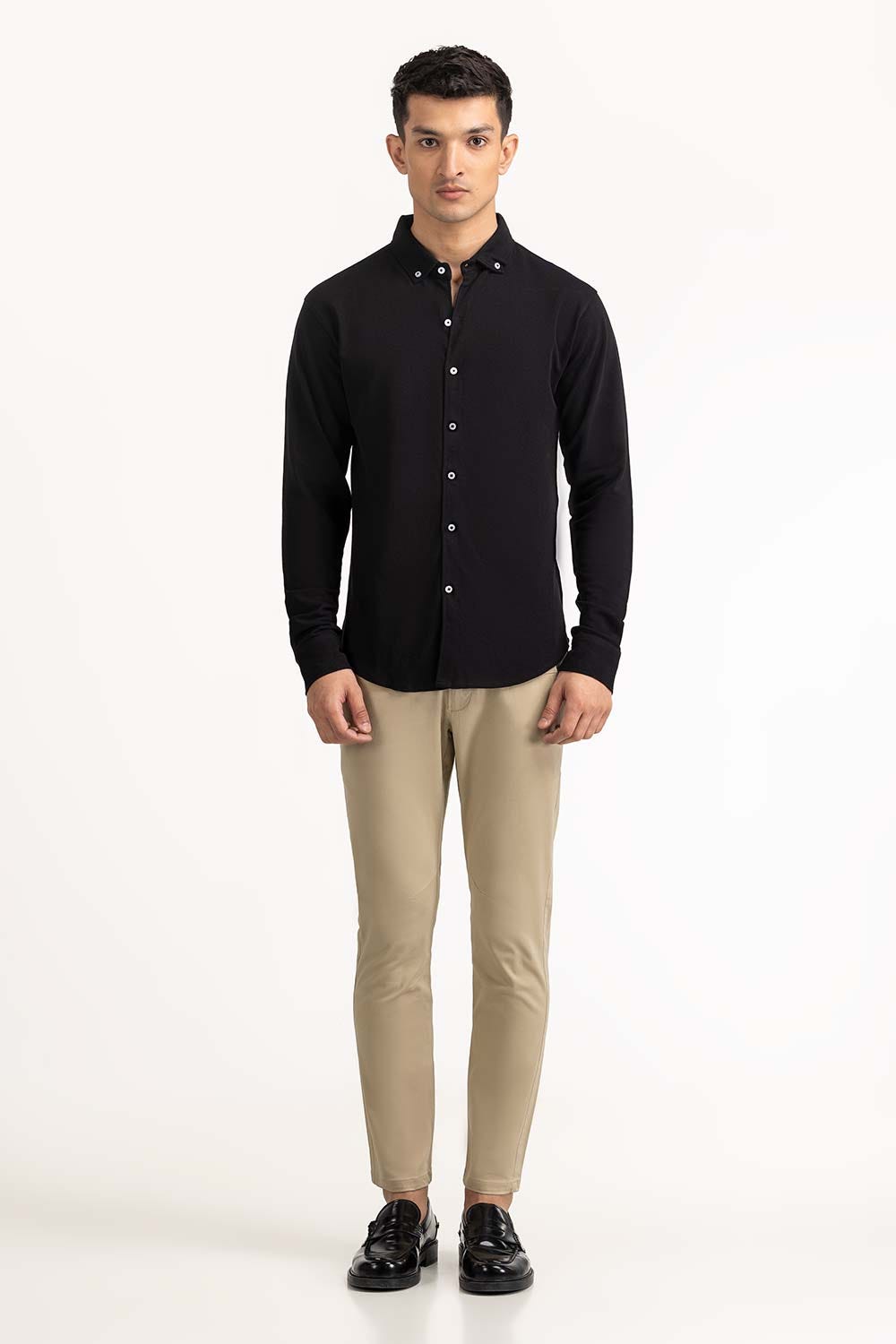 Black Basic Shirt KS-HSPK23-044