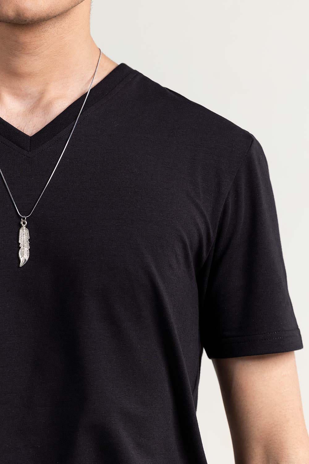 Black Basic Signature T-Shirt JVN-SIG-D046