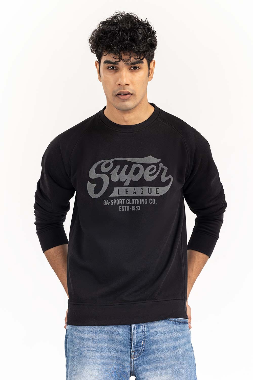 Black Basic Sweat Shirt SWS-F22-022