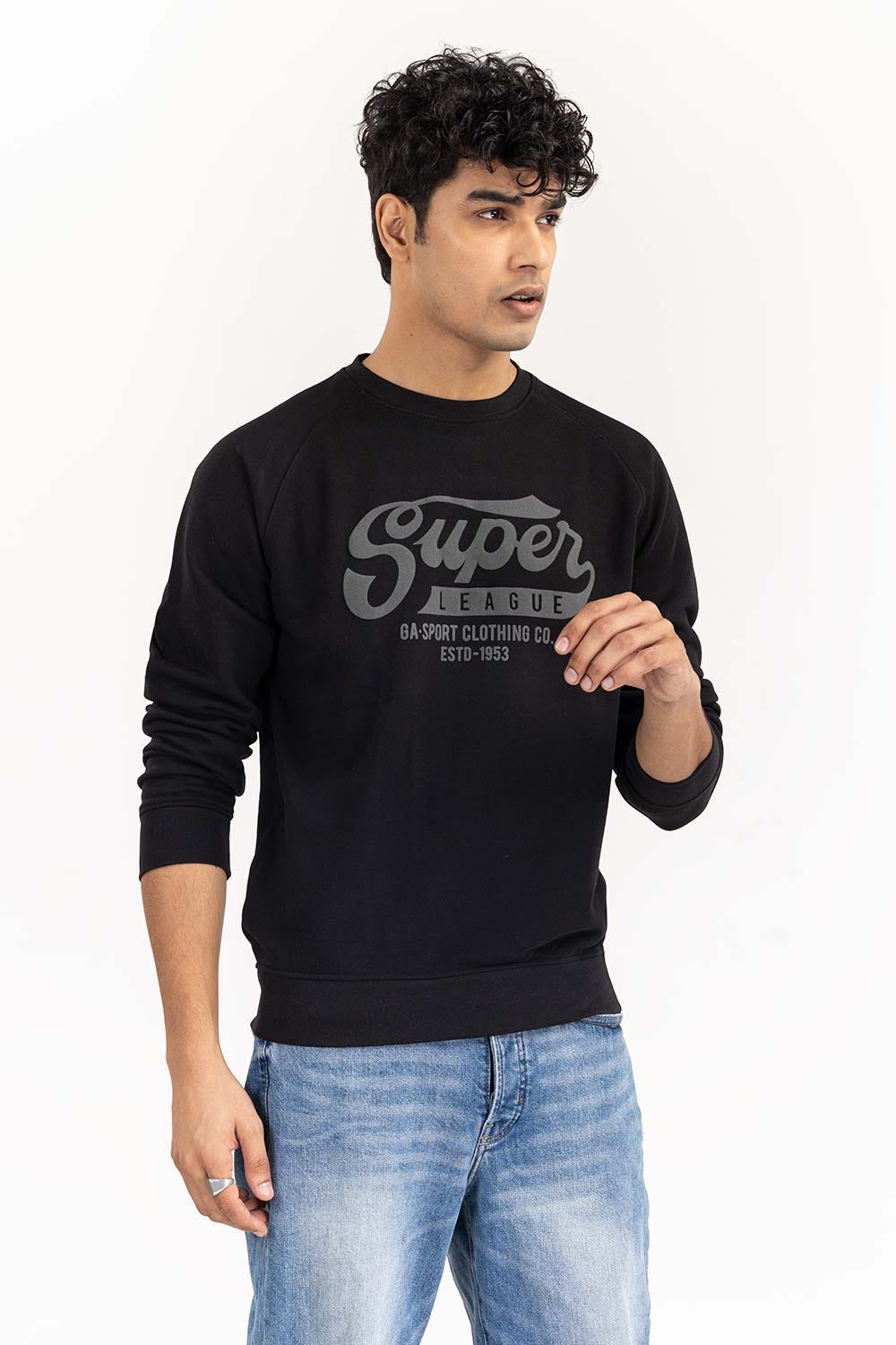 Black Basic Sweat Shirt SWS-F22-022