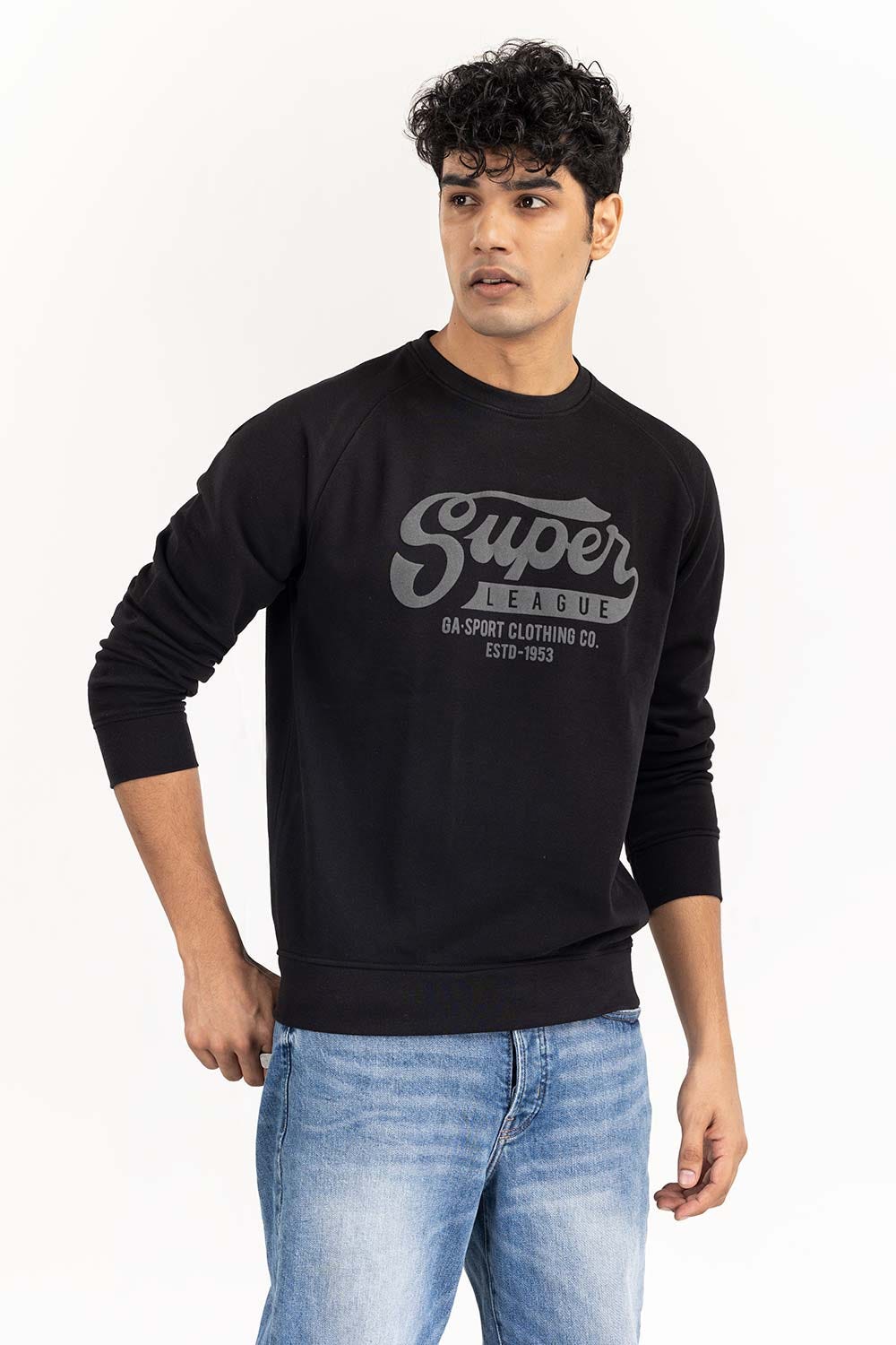Black Basic Sweat Shirt SWS-F22-022