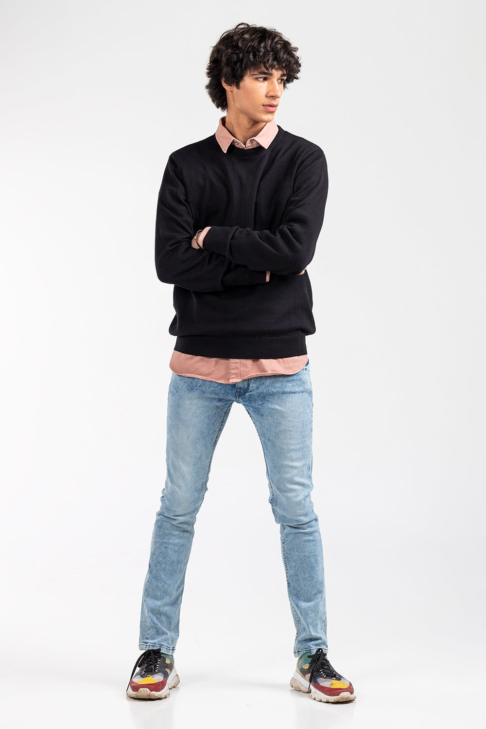 Black Basic Sweater FS-SWT-D33-03