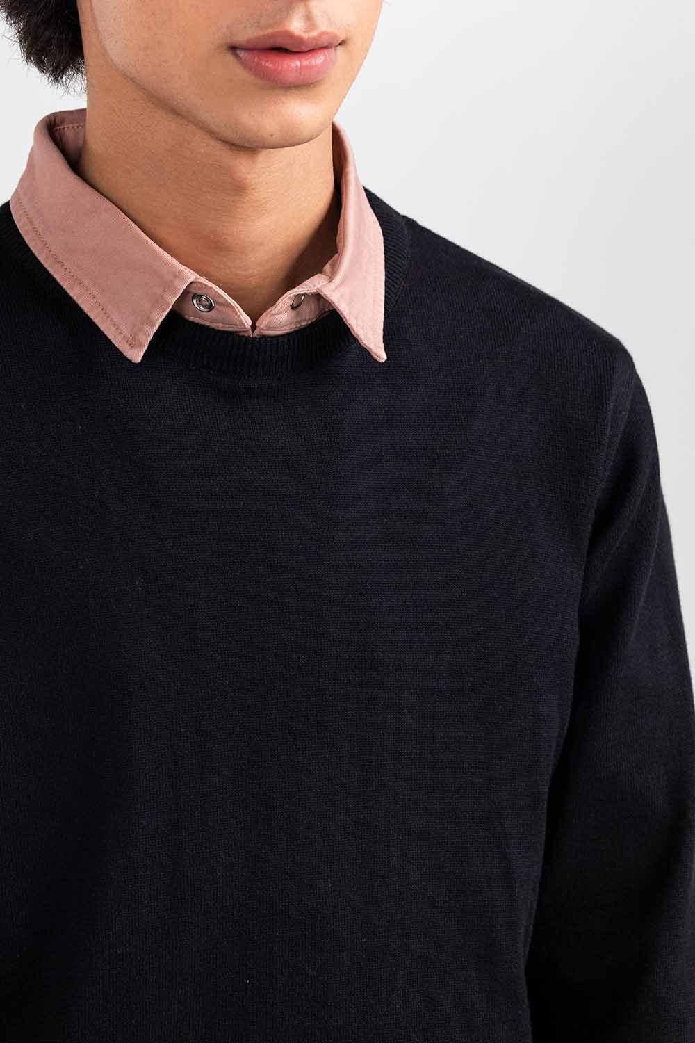 Black Basic Sweater FS-SWT-D33-03