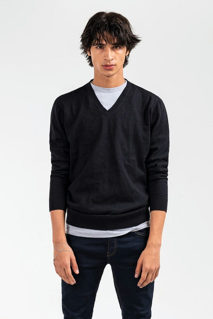 Black Basic Sweater FS-SWT-D36-02