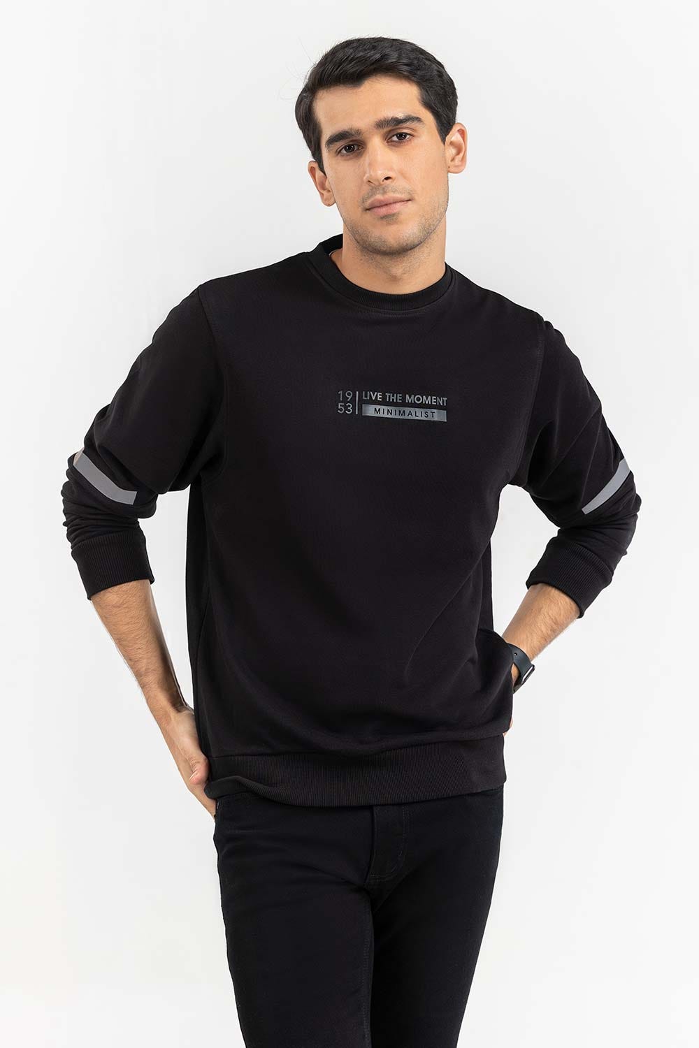 Black Basic SweatShirt SWS-F22-063