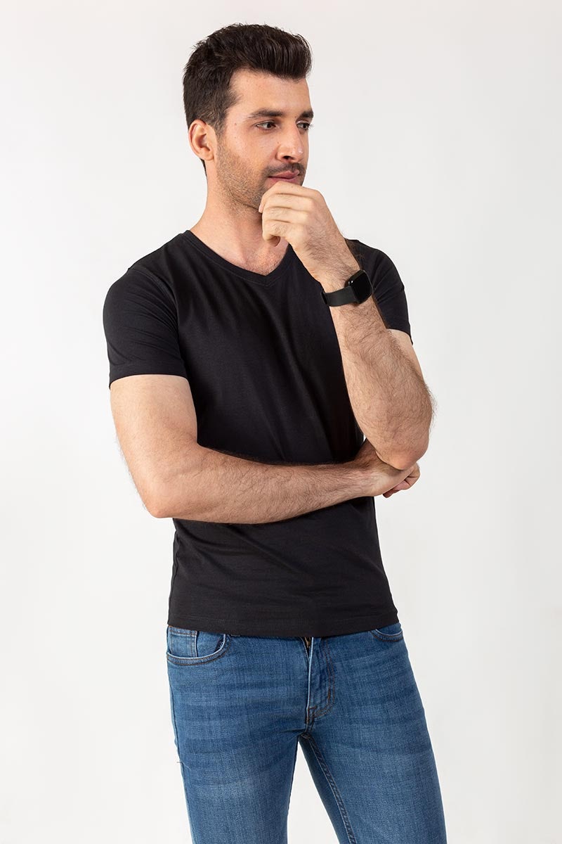 Black Basic T-shirt JVN-SIG-D034