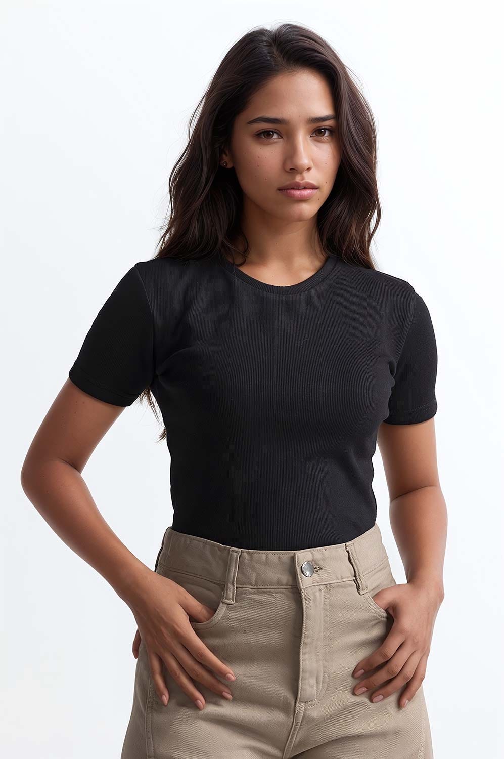 Black Basic Top WM-KTP-SS24-004