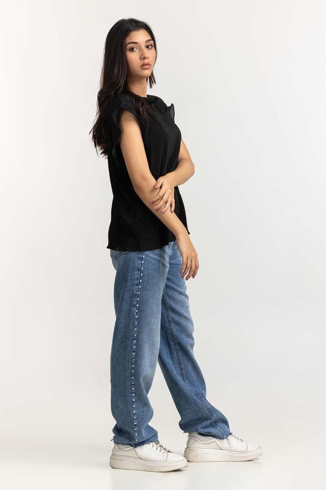 Black Basic Top WM-KTP23-009