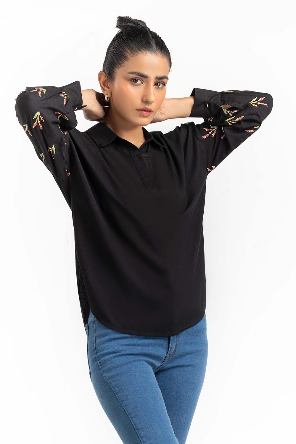 Black Blouse 224-217-024
