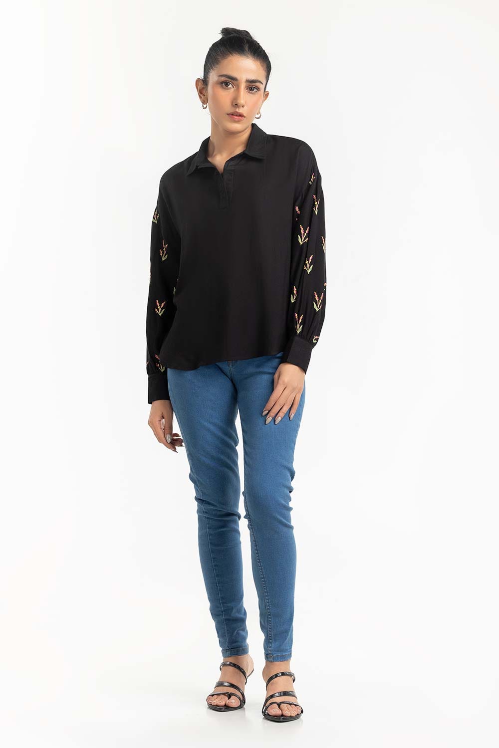 Black Blouse 224-217-024