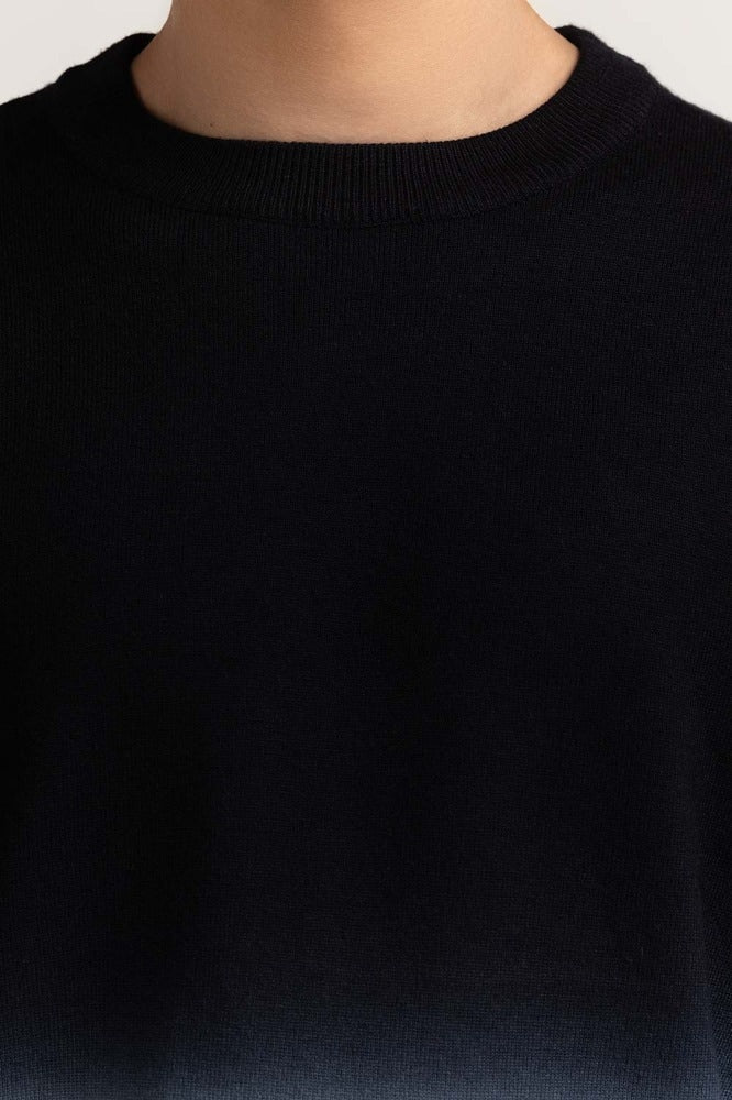 Black Blue Fashion Sweater MN-SWT-WS23-085