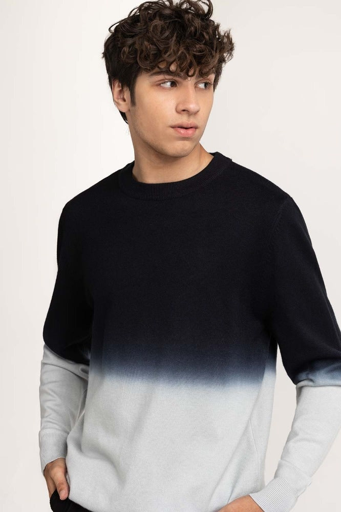 Black Blue Fashion Sweater MN-SWT-WS23-085