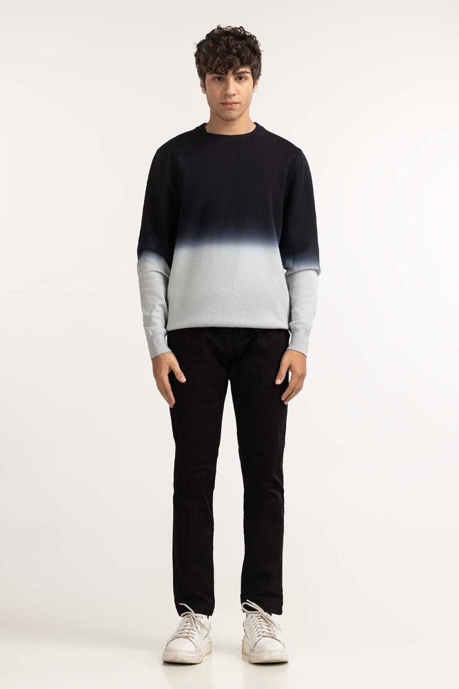 Black Blue Fashion Sweater MN-SWT-WS23-085