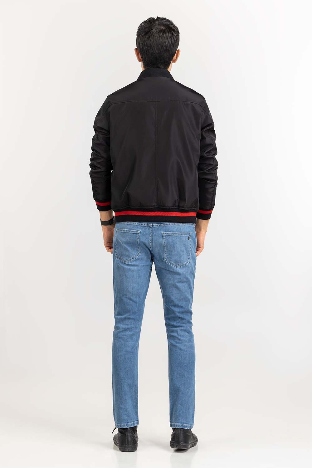 Black Bomber Jacket JKT-WOV22-013