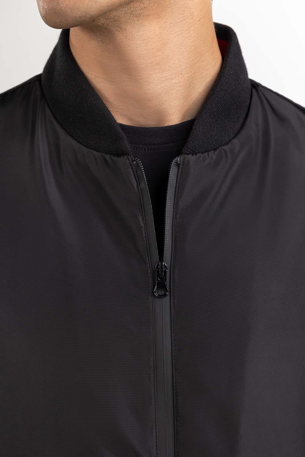 Black Bomber Jacket JKT-WOV22-013