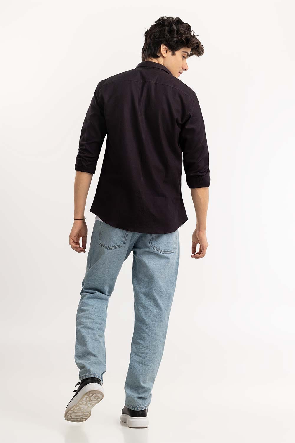 Black Button Down Shirt 224-117-036