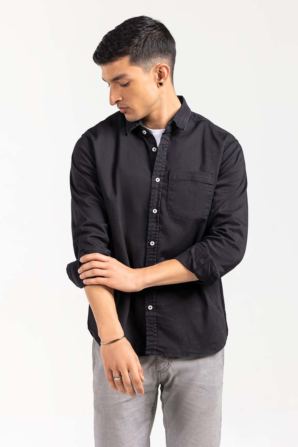 Black Casual Shirt M-GD-S-002 CS