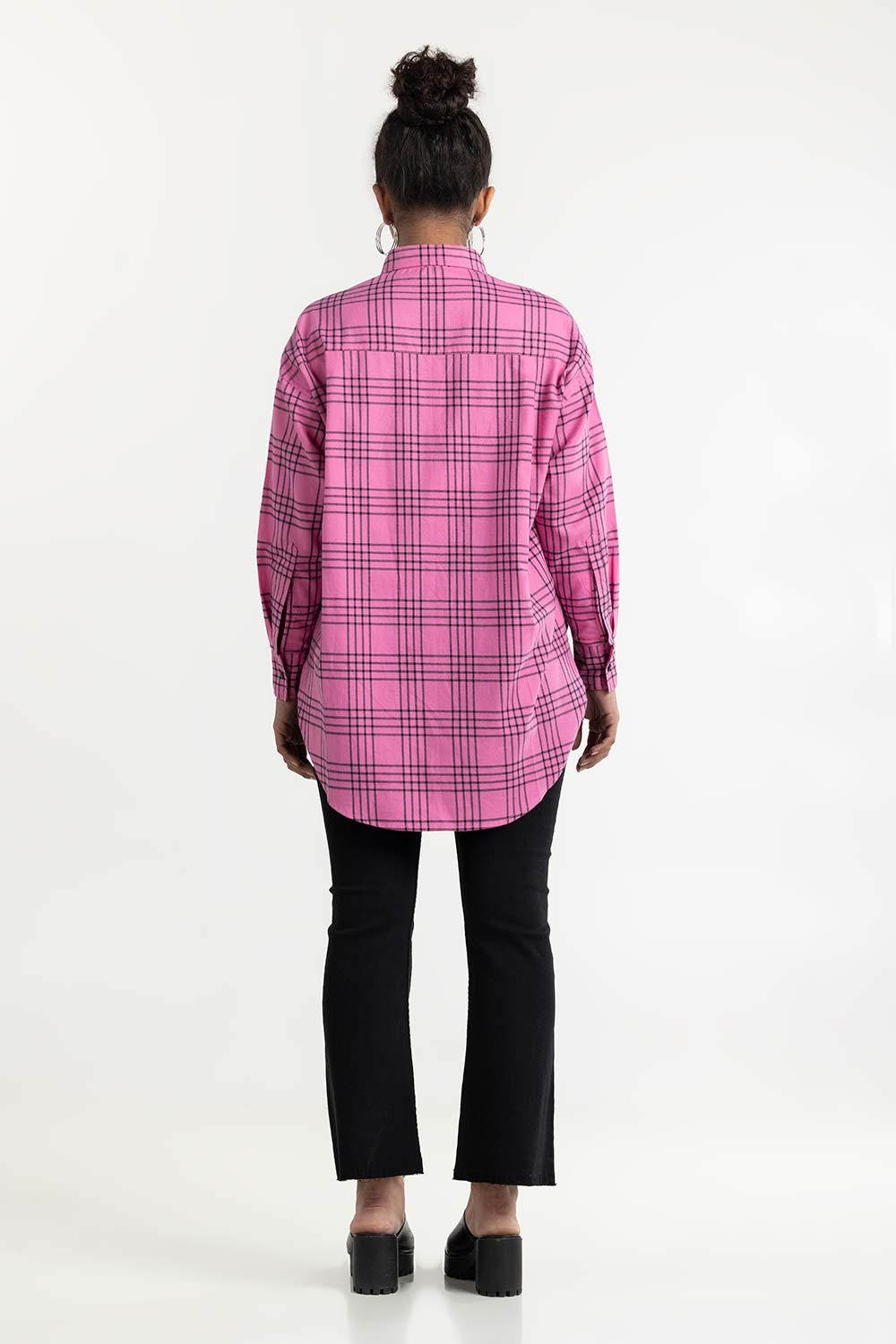 Black Denim Flared Jeans 224-221-012