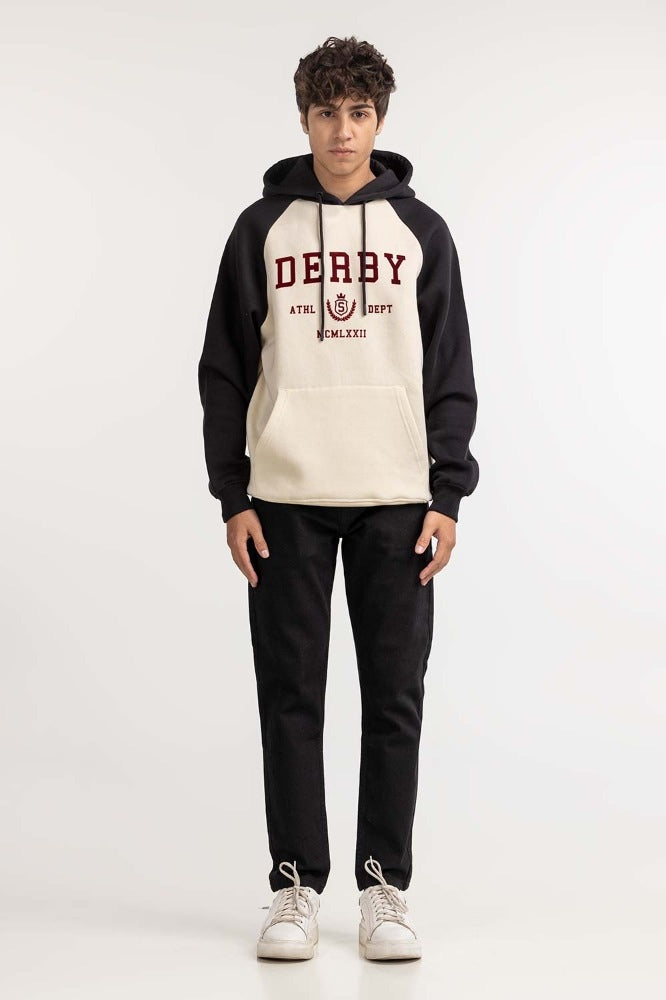 Black Elegent Textured Fashion Pullover Hoodie MN-POH-WS23-014