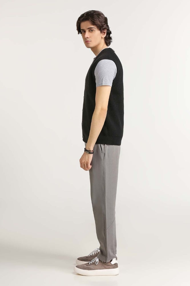 Black Fashion Cardigan MN-SWT-WS23-150