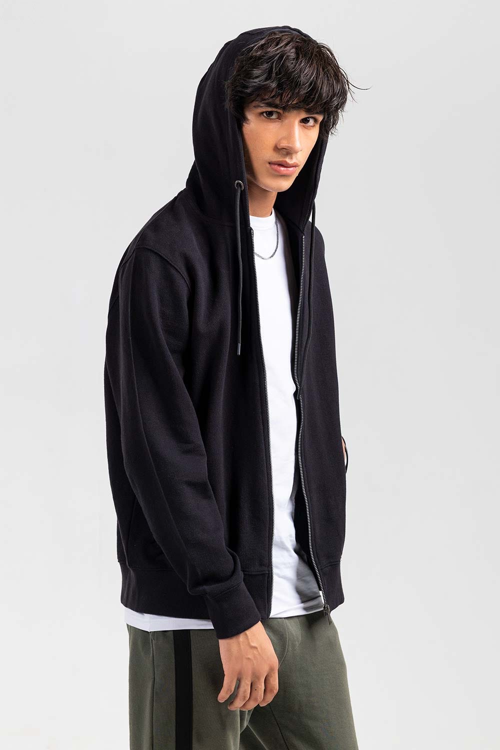 Black Fashion Hoodie JKT-HZJ-D50-02