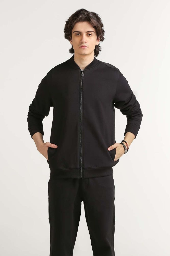 Black Fashion Knitted Jacket MN-KNJ-WS23-005