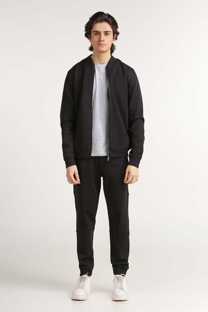 Black Fashion Knitted Jacket MN-KNJ-WS23-005