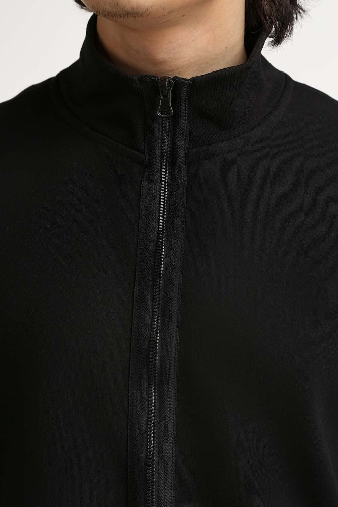 Black Fashion Knitted Zipper MN-KNZ-WS23-006