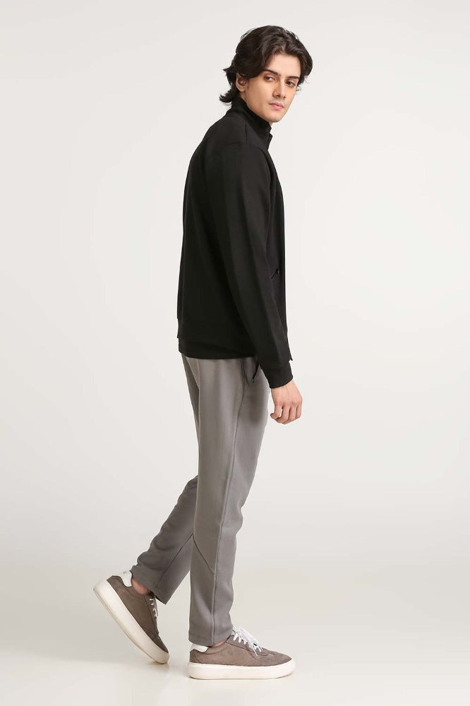 Black Fashion Knitted Zipper MN-KNZ-WS23-006