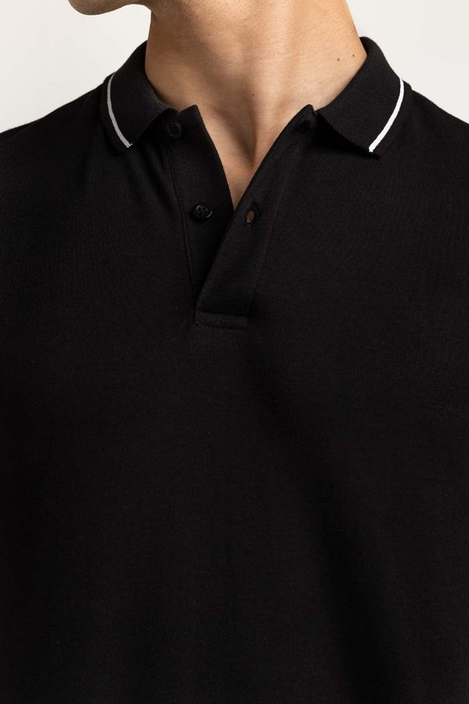 Black Fashion Polo MN-PS-TP-S24-615