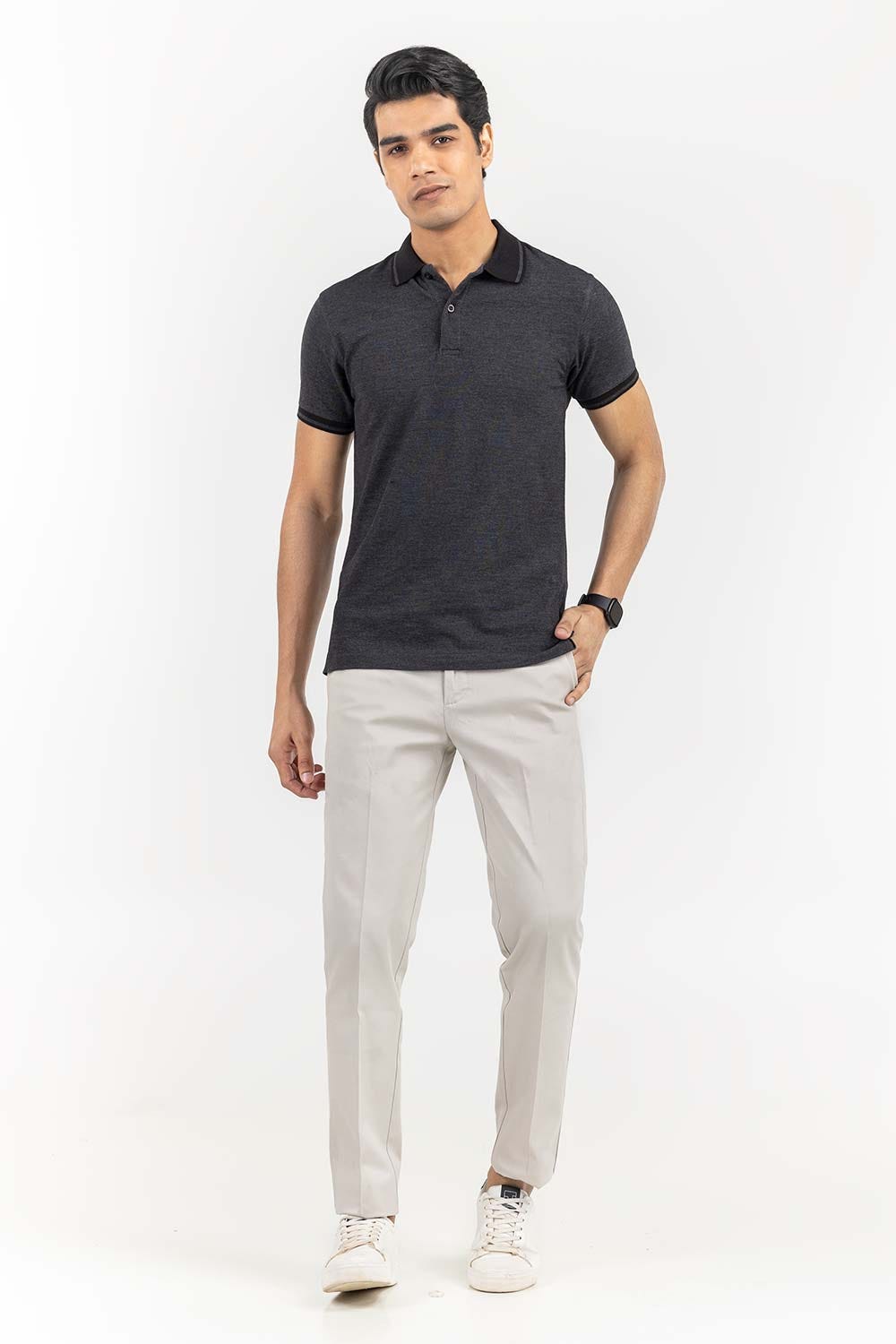 Black Fashion Polo PS-FPK22-001