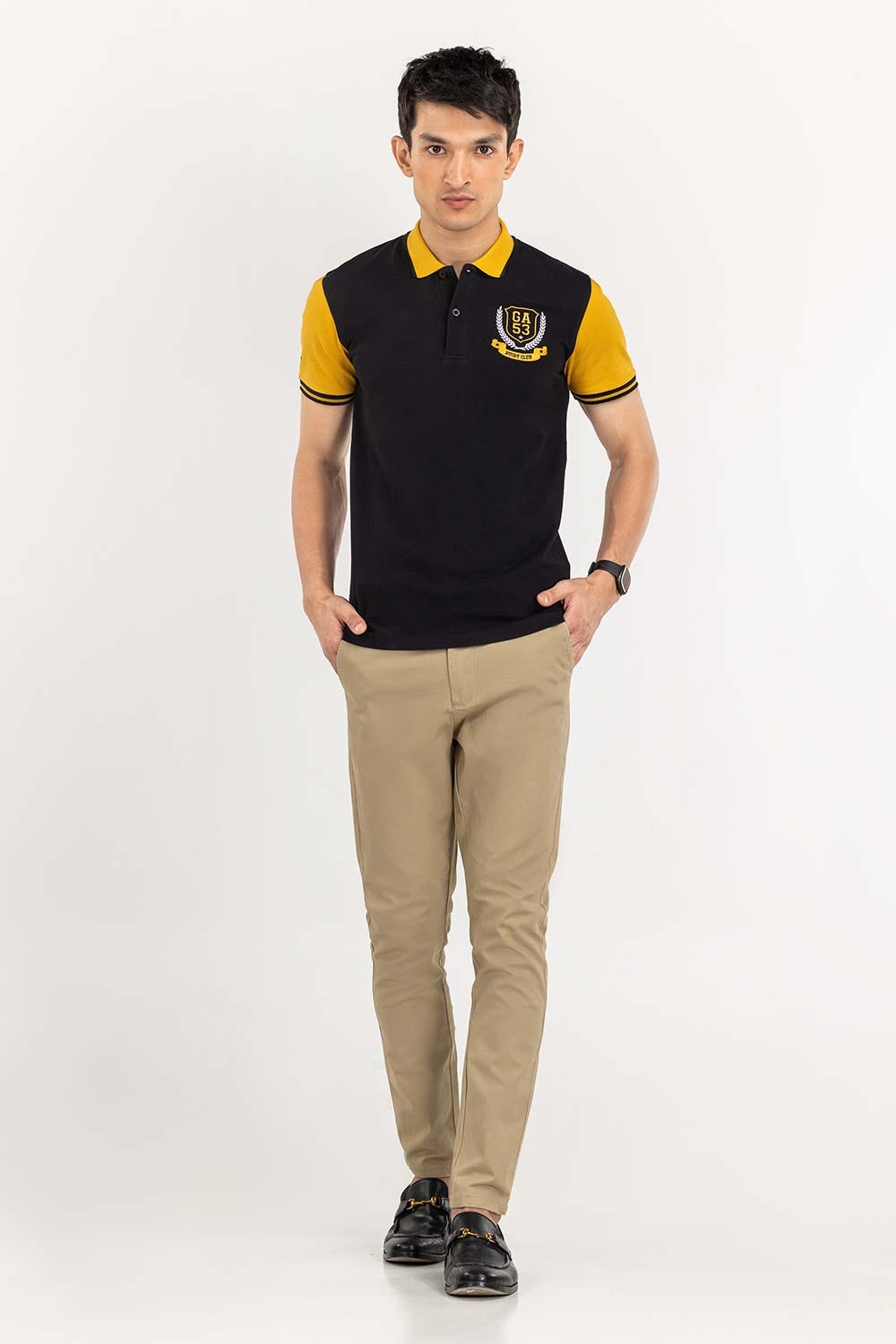 Black Fashion Polo PS-FPK22-046