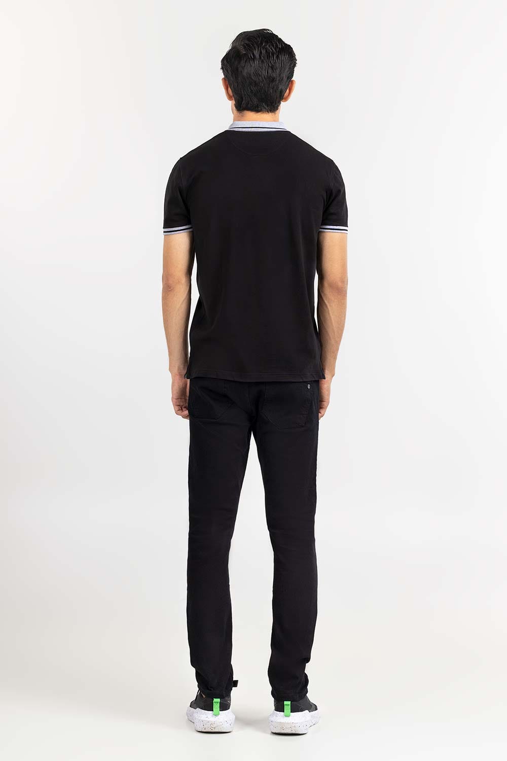 Black Fashion Polo PS-FPK22-053