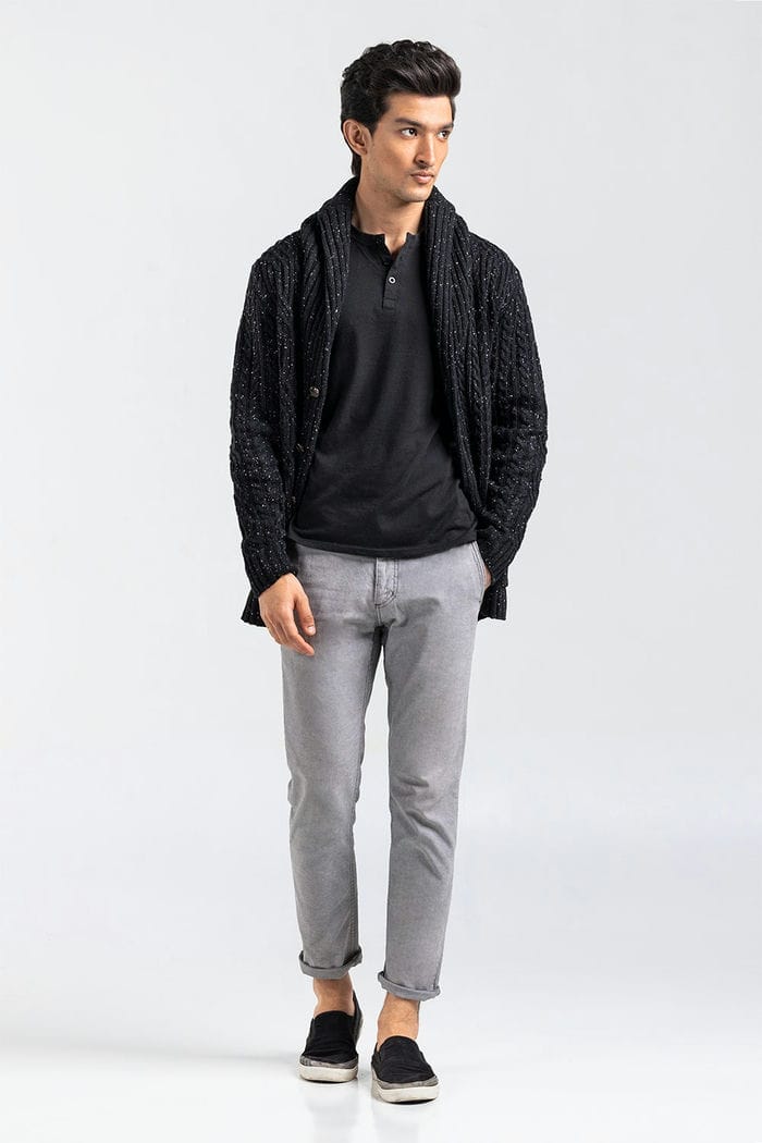 Black Fashion Sweater FS-SWT-ACR-FD-409-01