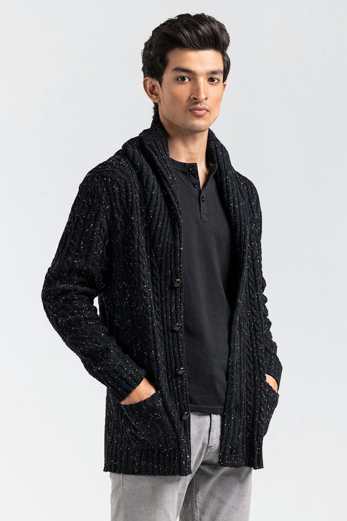 Black Fashion Sweater FS-SWT-ACR-FD-409-01