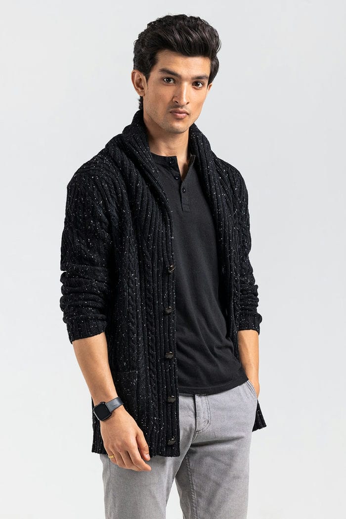 Black Fashion Sweater FS-SWT-ACR-FD-409-01