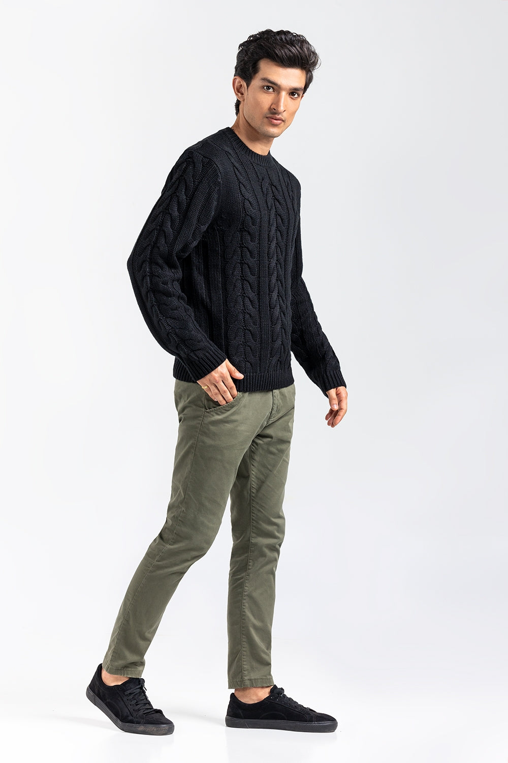 Black Fashion Sweater FS-SWT-ACR-FD-436-01