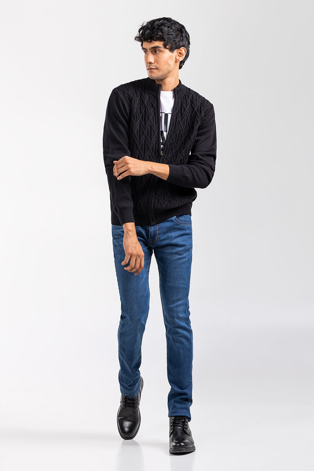 Black Fashion Sweater FS-SWT-FD-385-01