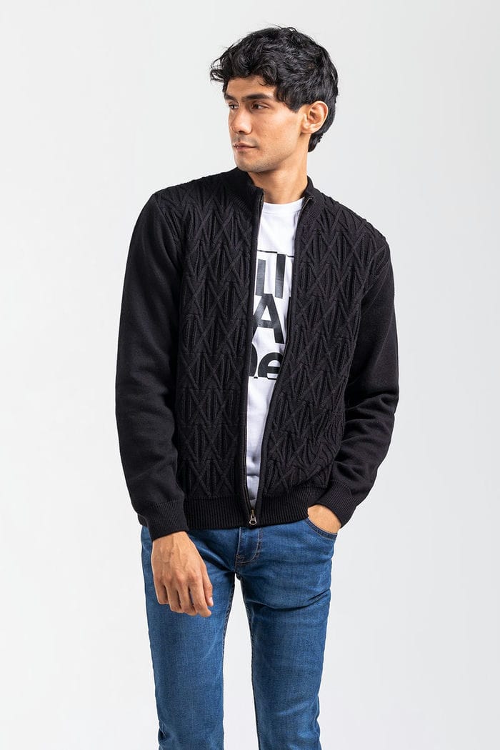 Black Fashion Sweater FS-SWT-FD-385-01