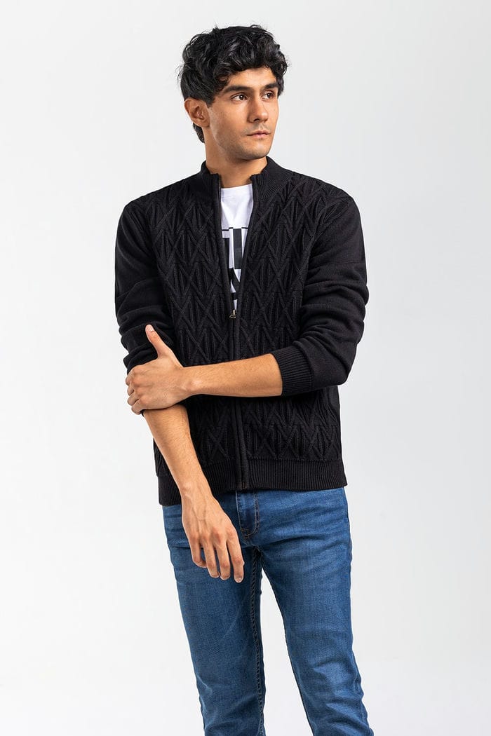 Black Fashion Sweater FS-SWT-FD-385-01